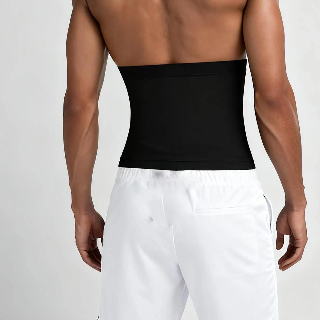 Men'S Waist Trainer Trimmer Zipper Sweat Belt, Fitness Waist Trainer, Lower Belly Fat Reduction, Sporty Design, All-Season Workout Accessory