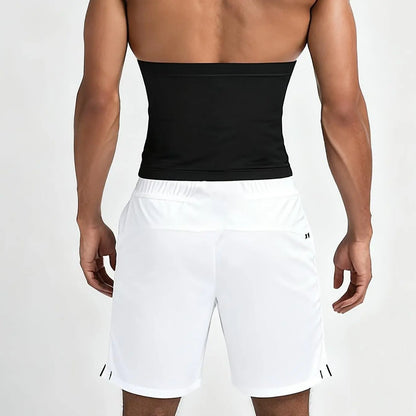 Men'S Waist Trainer Trimmer Zipper Sweat Belt, Fitness Waist Trainer, Lower Belly Fat Reduction, Sporty Design, All-Season Workout Accessory